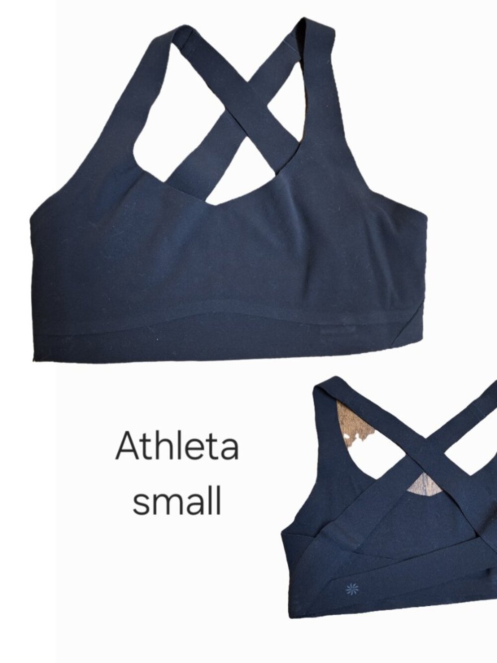 Athleta Black Sports Bra sz small